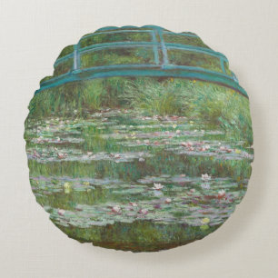Almofada Redonda Claude Monet   o passadiço japonês, 1899
