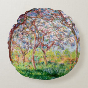 Almofada Redonda Claude Monet   Printemps um Giverny, 1903