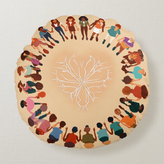 Almofada Redonda Cobrir de Cushion do Designer (Frente)