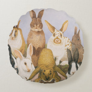 Almofada Redonda Coelhos afortunados