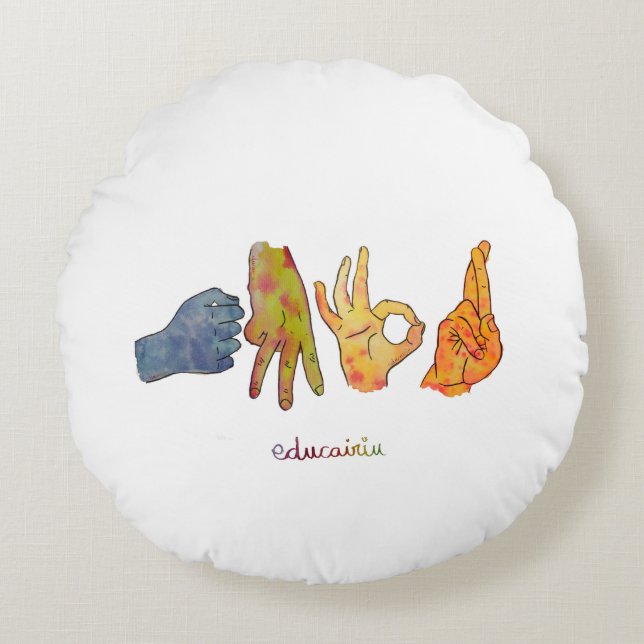 ALMOFADA REDONDA COJÍN AMOR (Frente)