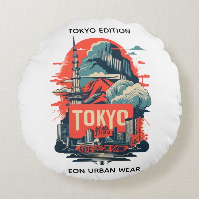 ALMOFADA REDONDA COJIN REDONDO TPKYO EDITION (Frente)