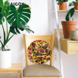 Almofada Redonda Coleus Plant Deixa Floral