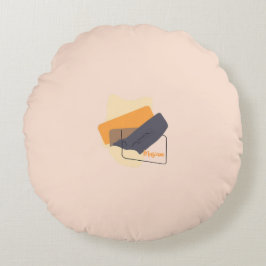 Almofada Redonda Colorful Abstract Throw Pillow