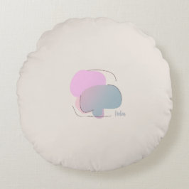 Almofada Redonda Colorful Abstract Throw Pillow