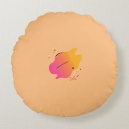 Almofada Redonda Colorful Abstract Throw Pillow