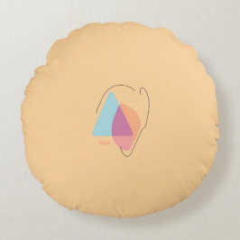 Almofada Redonda Colorful Abstract Throw Pillow
