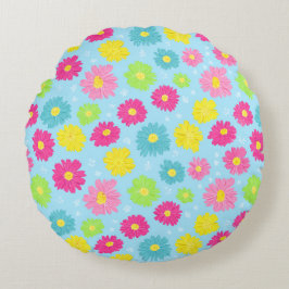 Almofada Redonda Colorful Daisies