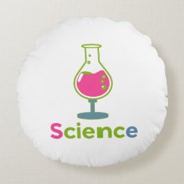 Almofada Redonda Colorful Science Beaker - Fun Lab Experiment