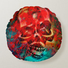 Almofada Redonda Colorful skull