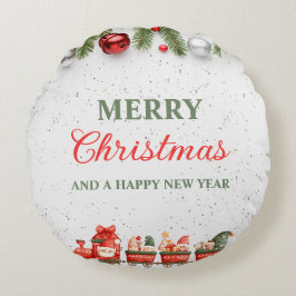 Almofada Redonda Colorida Travesseiro da Melhor Ronda do Dia de Nat