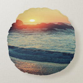 Almofada Redonda Como o Sol se põe......