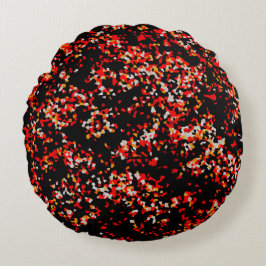 Almofada Redonda Confetti de outono escuro