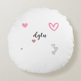 Almofada Redonda confronto rosa cortado kawai