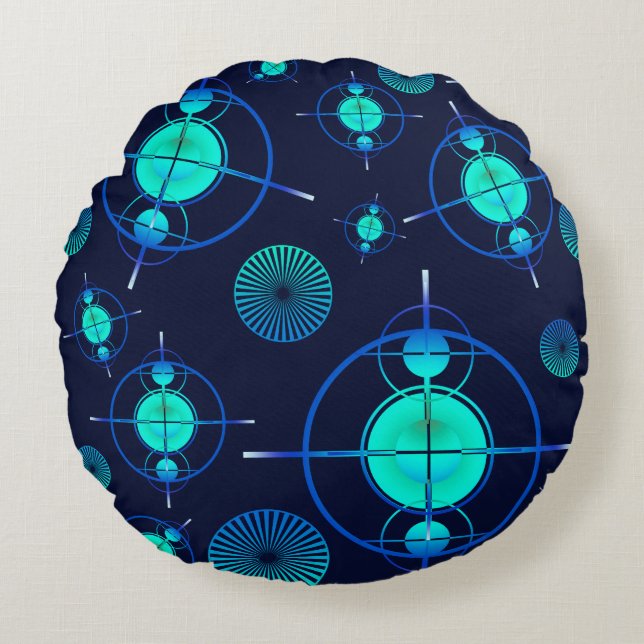 Almofada Redonda Connected Minds Pattern 2 (Frente)