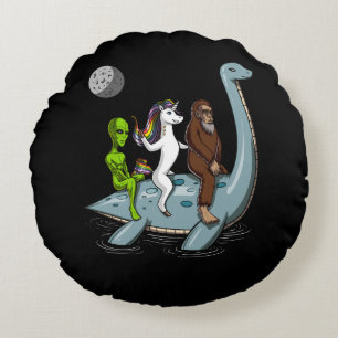 Almofada Redonda Conspiração Bigfoot Loch Ness Monster Water Ski