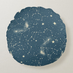 Almofada Redonda Constelação Celestial - Noite Estelar (2)
