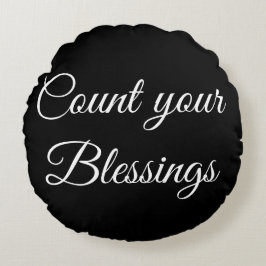 Almofada Redonda Conte seu travesseiro das bênçãos