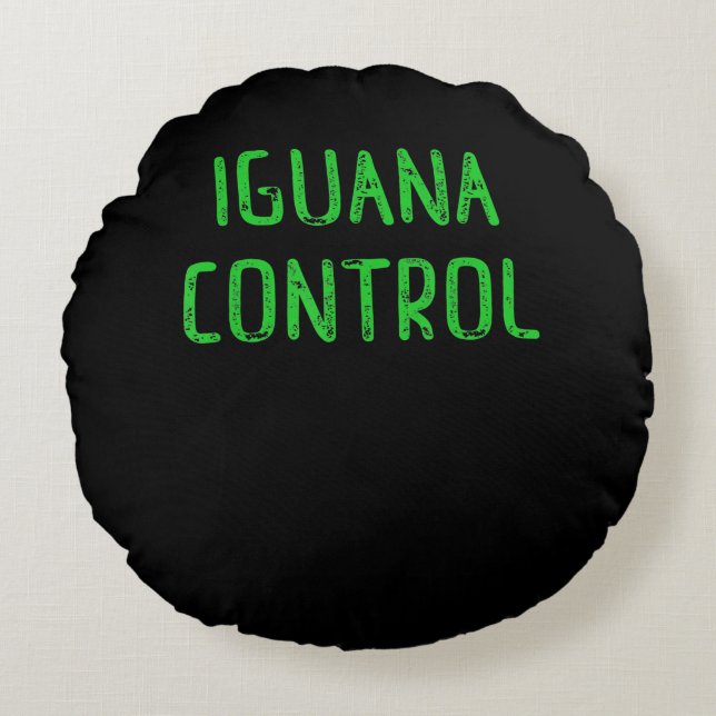 Almofada Redonda Controle Iguana - Presente do Pet Iguana do Pover (Frente)