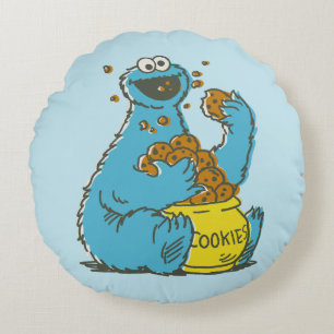 Almofada Redonda Cookie Monster Vintage