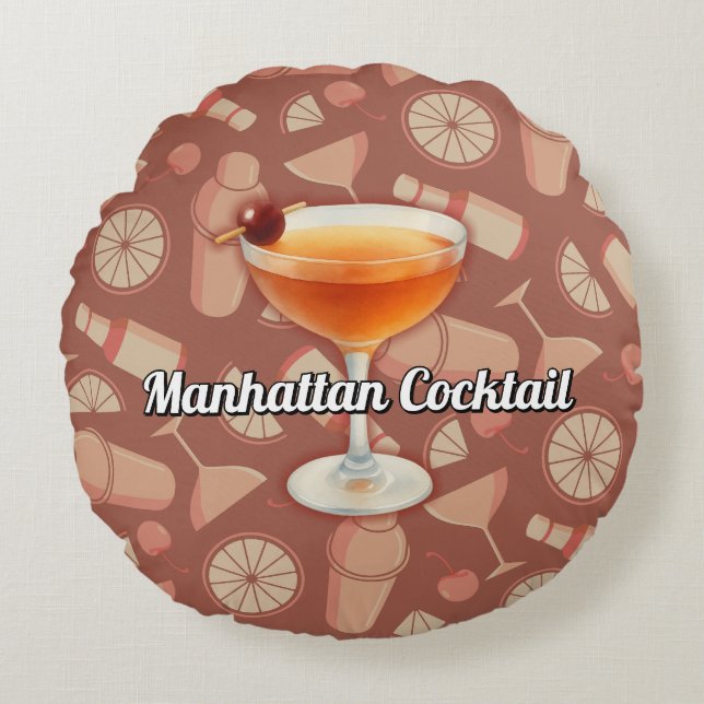 Almofada Redonda Coquetel Manhattan (Frente)