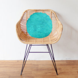 Almofada Redonda Cor da água azul marinha