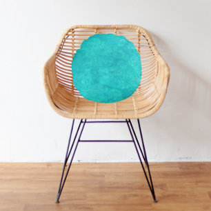 Almofada Redonda Cor da água azul marinha