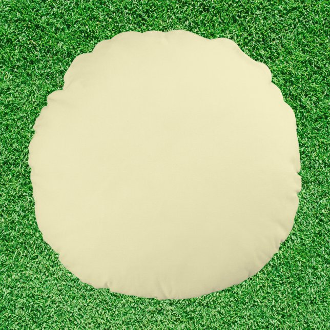 Almofada Redonda Cor Sólido Amarelo-Manteiga (Criador carregado)