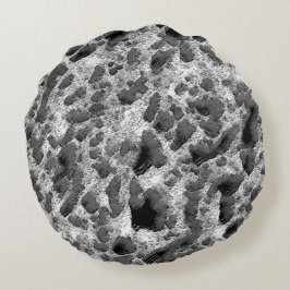 Almofada Redonda Coral com cor preta e branca