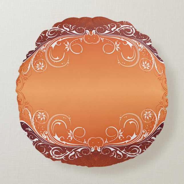 Almofada Redonda Cores de estilos clássicos (Frente)