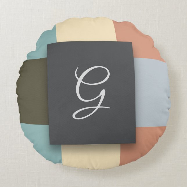 Almofada Redonda cores quadradas (Frente)