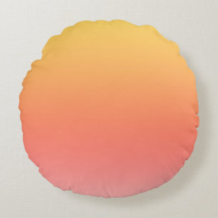 Almofada Redonda Cores simples - Amarelo a Rosa Mistura