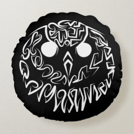 Almofada Redonda Coruja Branca e Negra