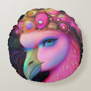 Almofada Redonda Cosmic Flamingo Queen