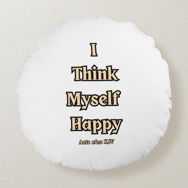 Almofada Redonda Cota Versa de Bíblia 26:2 KJV (Frente)