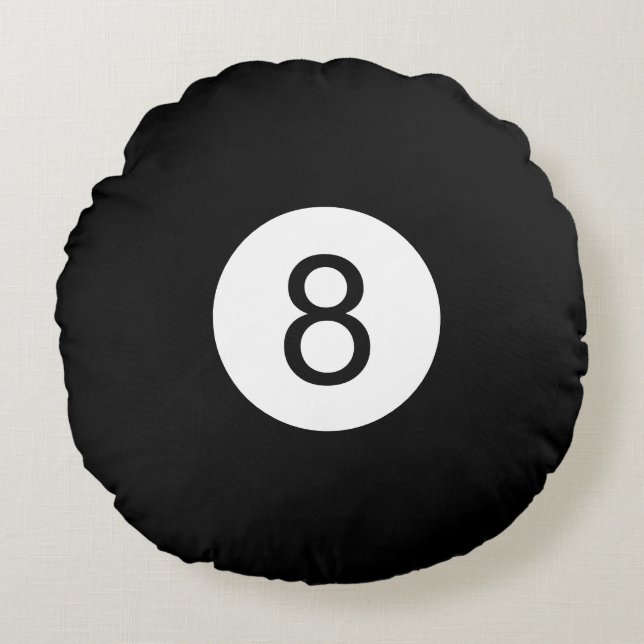 Almofada Redonda Coussins Ronds Boule de Billard #8 (Frente)
