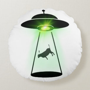 Almofada Redonda Cow Abduction