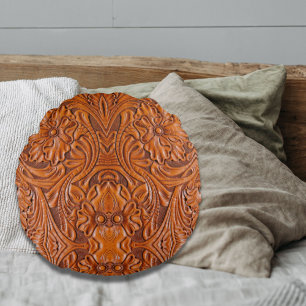 Almofada Redonda Cowboy Rustic Western Country com ferramentas de i
