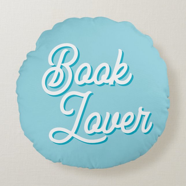 Almofada Redonda Cozy Book Lover Round Throw Pillow (Frente)