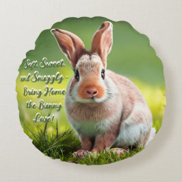 Almofada Redonda Cozy Bunny Blision - Cushion do Coelho Branco e Ma