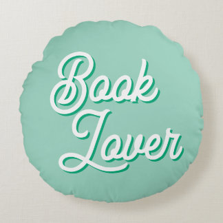 Almofada Redonda Cozy Green Book Lover Round Throw Pillow
