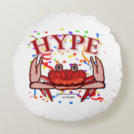 Almofada Redonda Crab Hype, MeWarriorWoman no Twitch