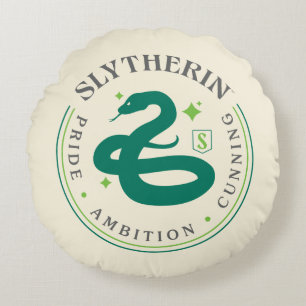 Almofada Redonda CRACHÁ de Orgulho Cobra Verde SLYTHERIN™