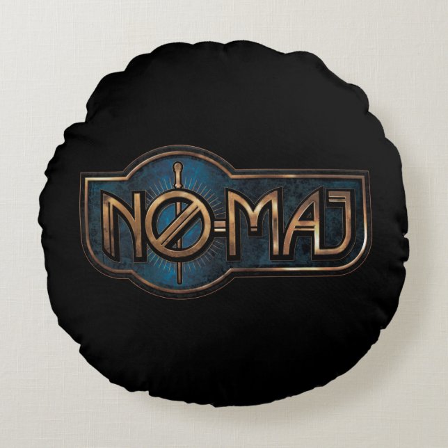 Almofada Redonda Crachá Dourado e Marble NO-MAJ™ (Frente)