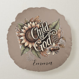 Almofada Redonda Criança de Deus