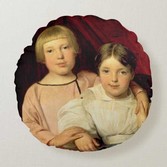 Almofada Redonda Crianças, 1834 (Frente)