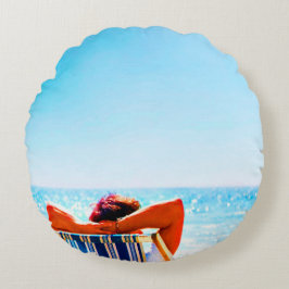 Almofada Redonda Criar seu próprio travesseiro redondo da foto