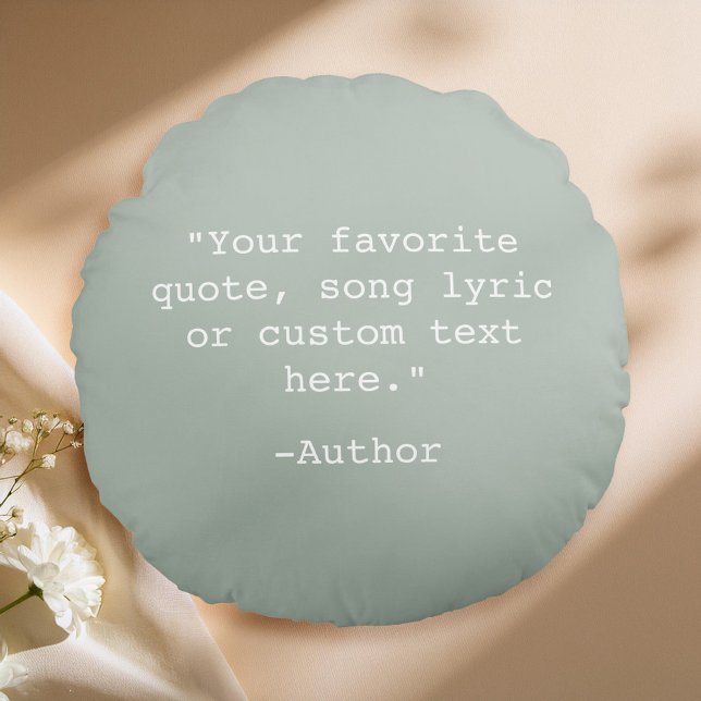 Almofada Redonda Crie sua própria cotação (Criador carregado)