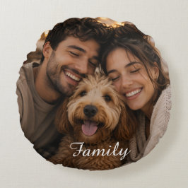 Almofada Redonda Crie sua própria família personalizada