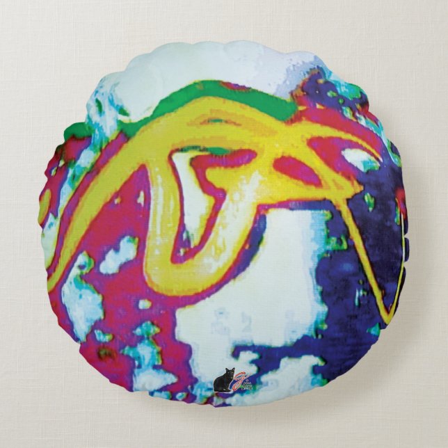 Almofada Redonda Cristalalizar imagem KC (Frente)